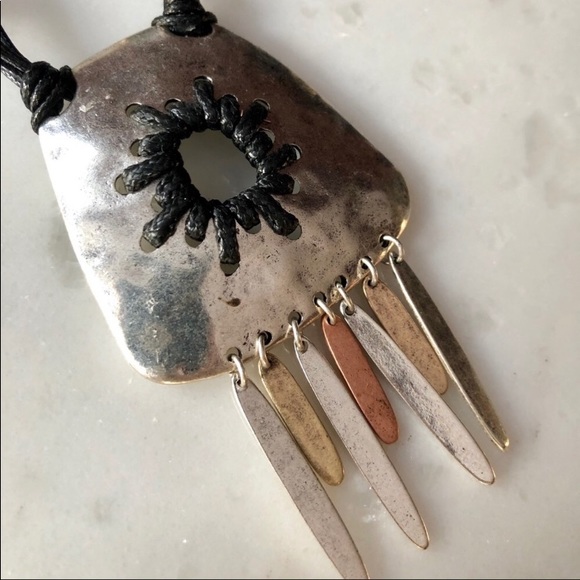 Silver Mix Stitch Necklace - Picture 3 of 4